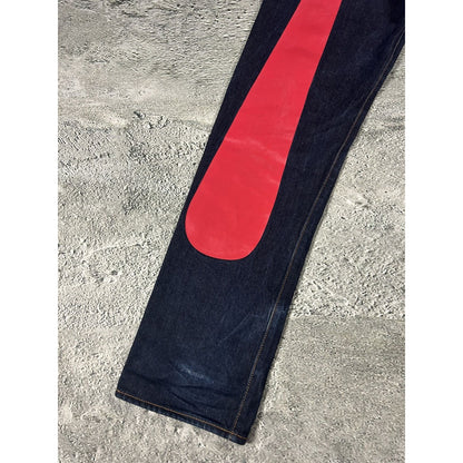 Evisu jeans daicock big logo red selvedge denim