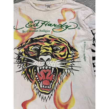 Ed Hardy Christian Audigier vintage white longsleeve t-shirt