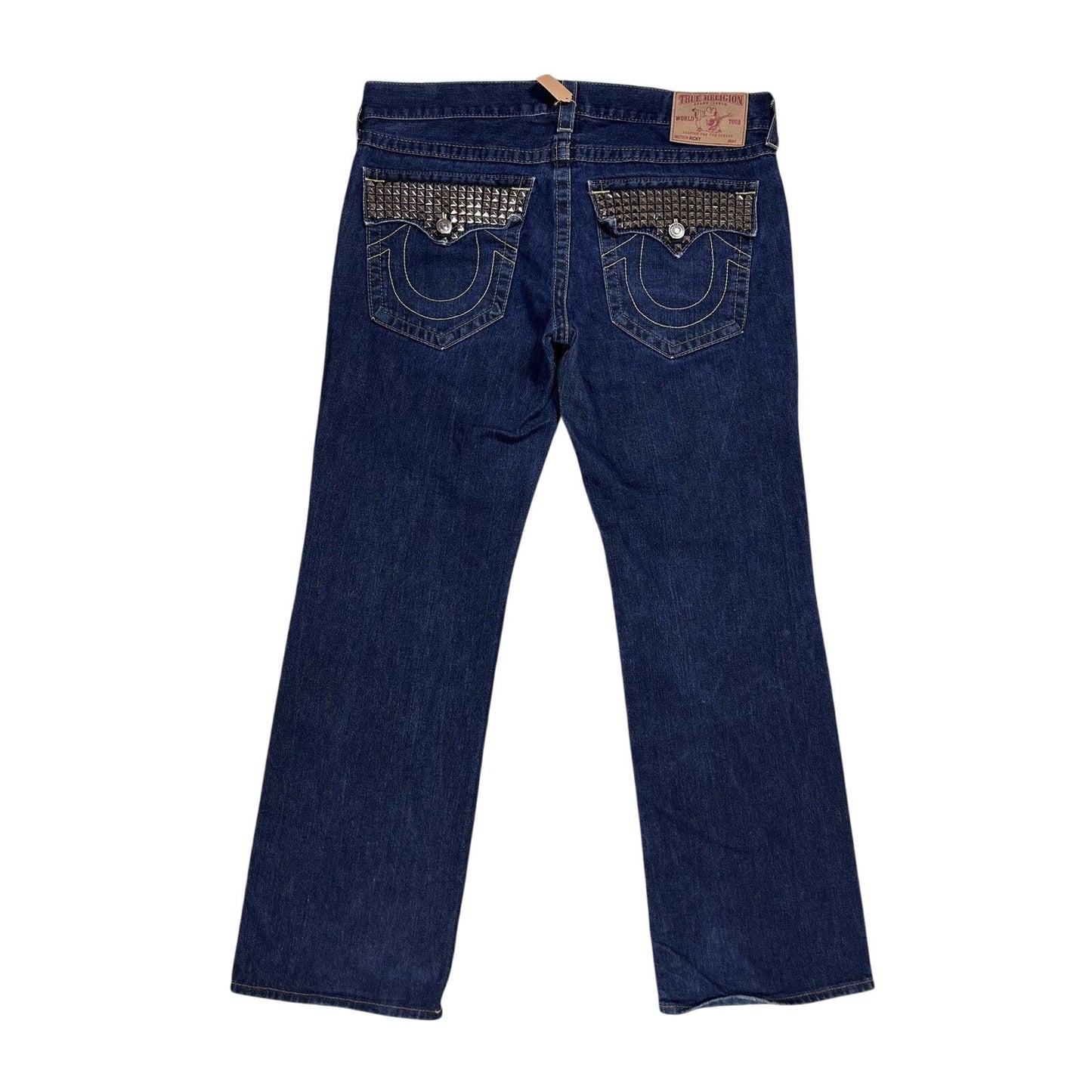 True Religion blue jeans studded Y2K Ricky vintage