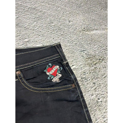 Evisu x Puma vintage black skirt seagulls Y2K