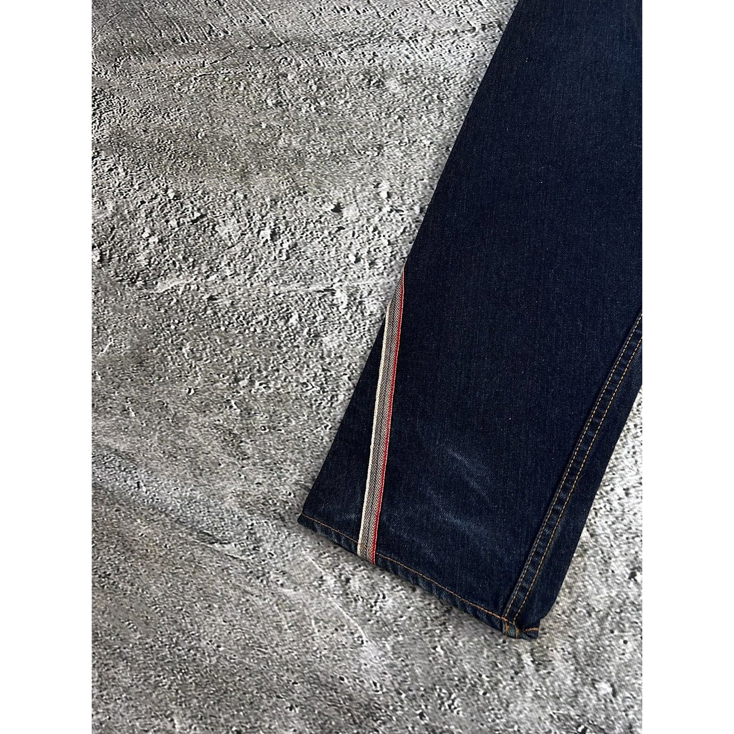 Evisu jeans vintage inside out selvedge white black