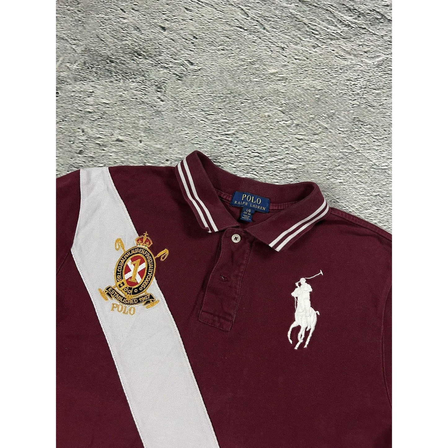 Chief Keef Polo Ralph Lauren vintage burgundy red big pony