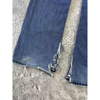 True Religion jeans blue black stitching Ricky Y2K
