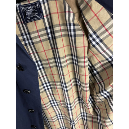 Burberrys coat navy vintage nova check Burberry