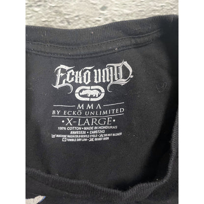 Ecko Unltd T-shirt black big logo hip hop Y2K MMA