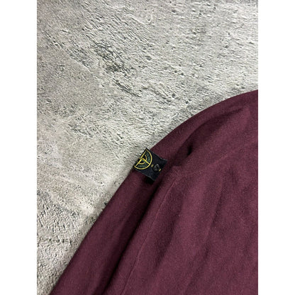 Stone island burgundy sweater knit