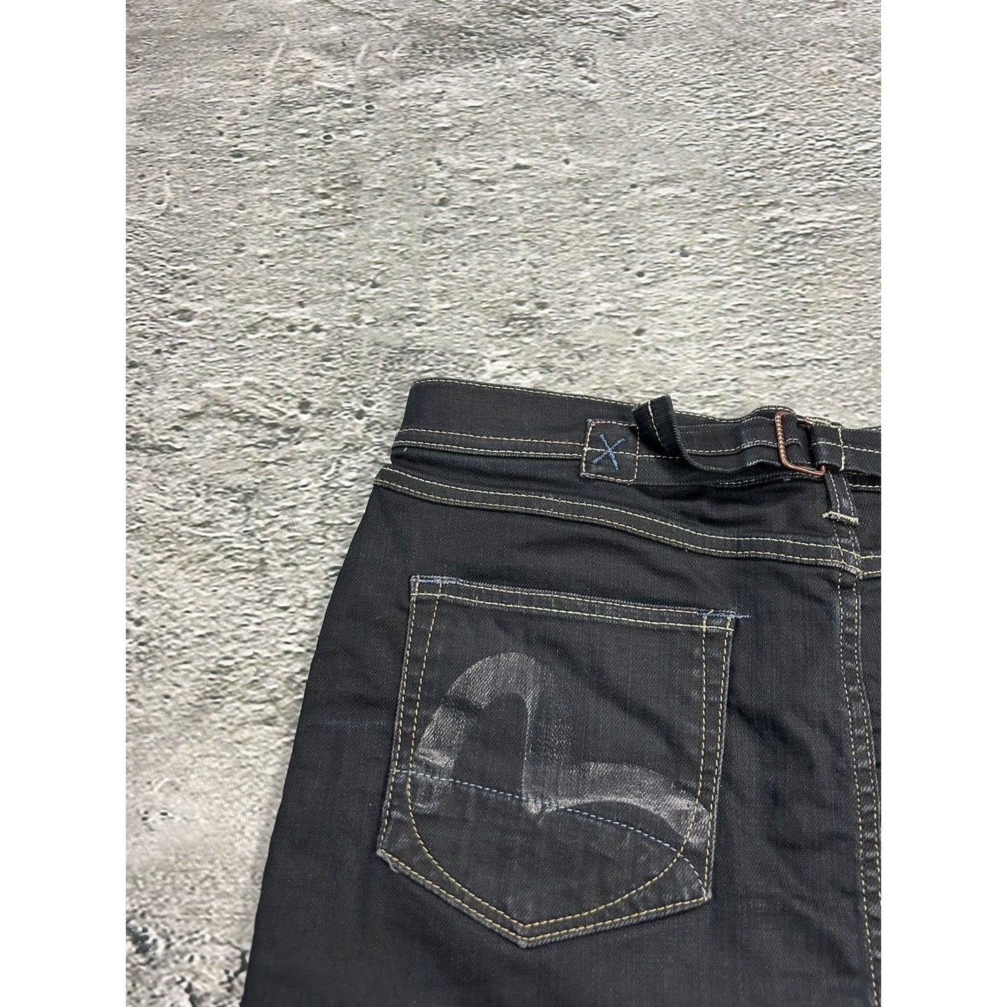Evisu x Puma vintage black skirt seagulls Y2K