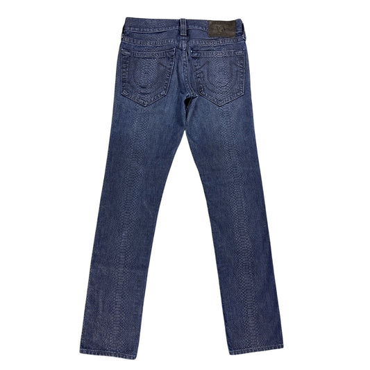 True Religion Rocco jeans vintage denim pants slim snakeskin