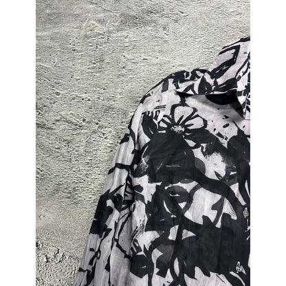 Gucci shirt white black abstract longsleeve Tom Ford era