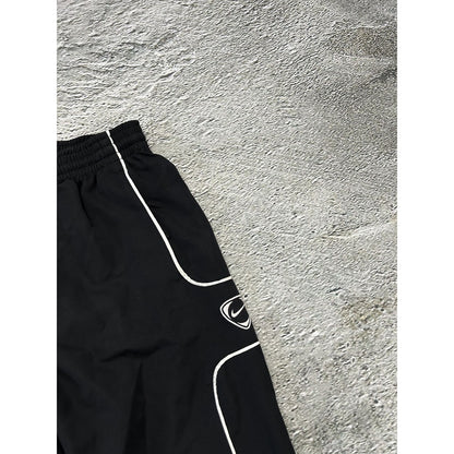 Nike vintage black track pants nylon drill Y2K