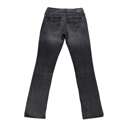 True Religion bootcut jeans black thick stitching Y2K Billy