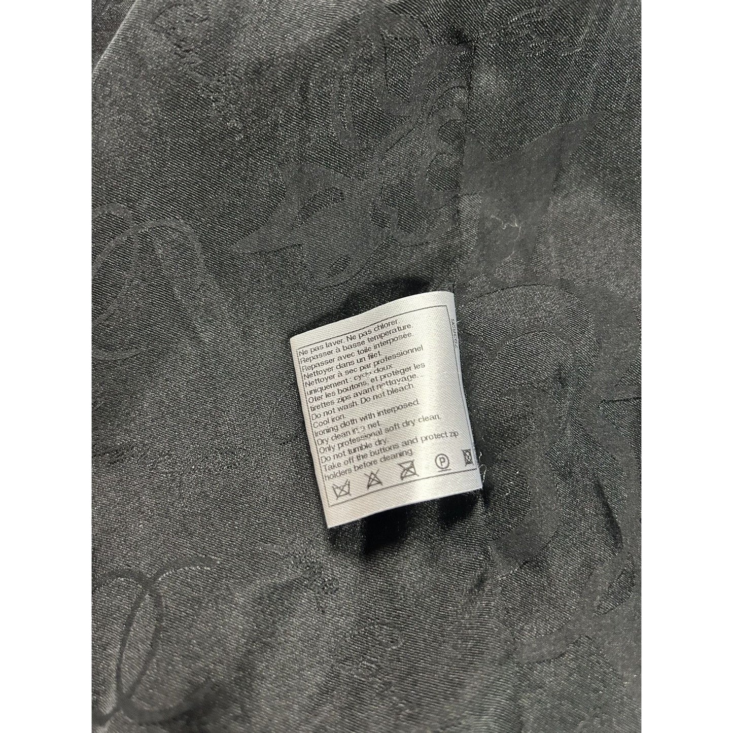 Chanel vintage coat tweed black white furry 2010