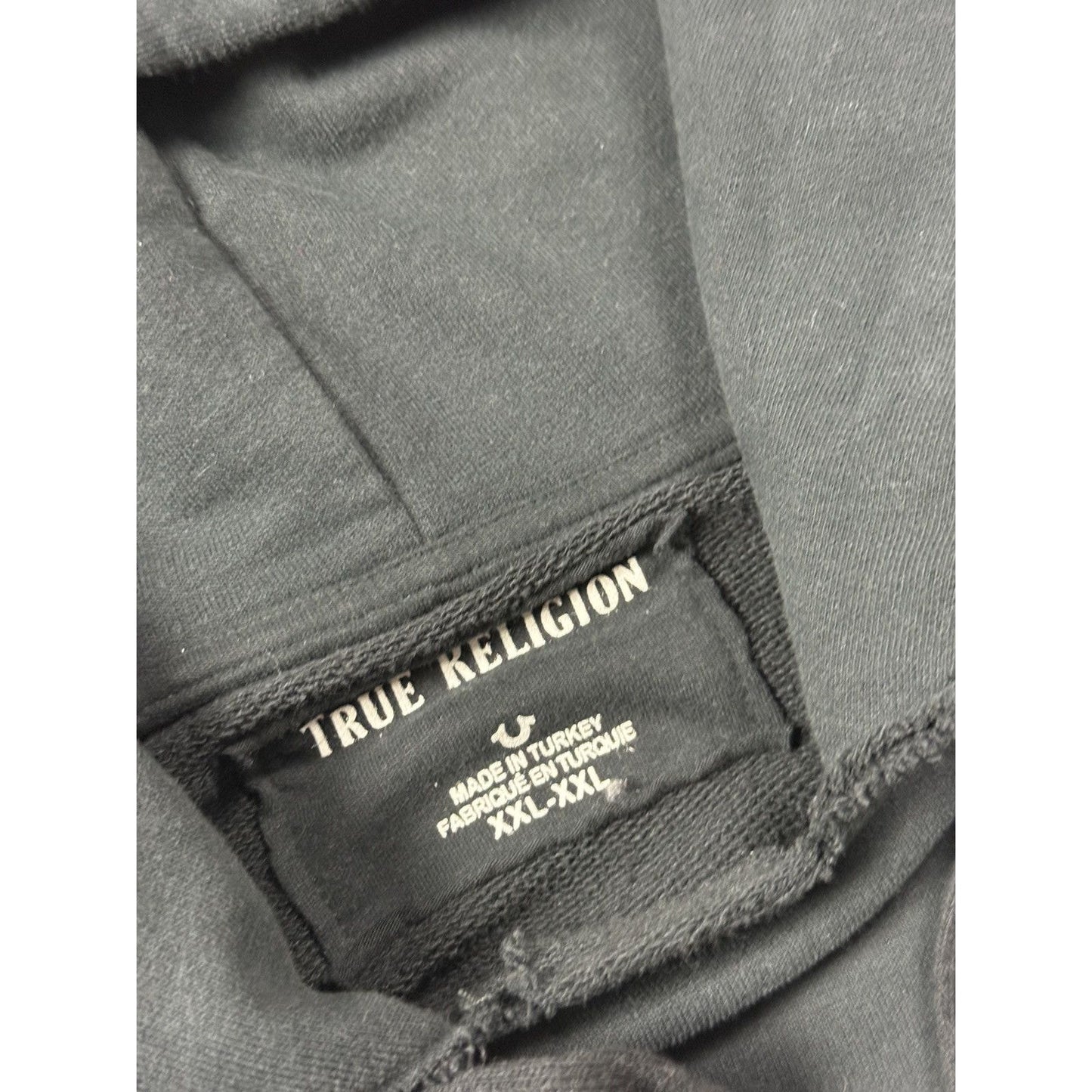 True Religion vintage hoodie big logo Y2K black