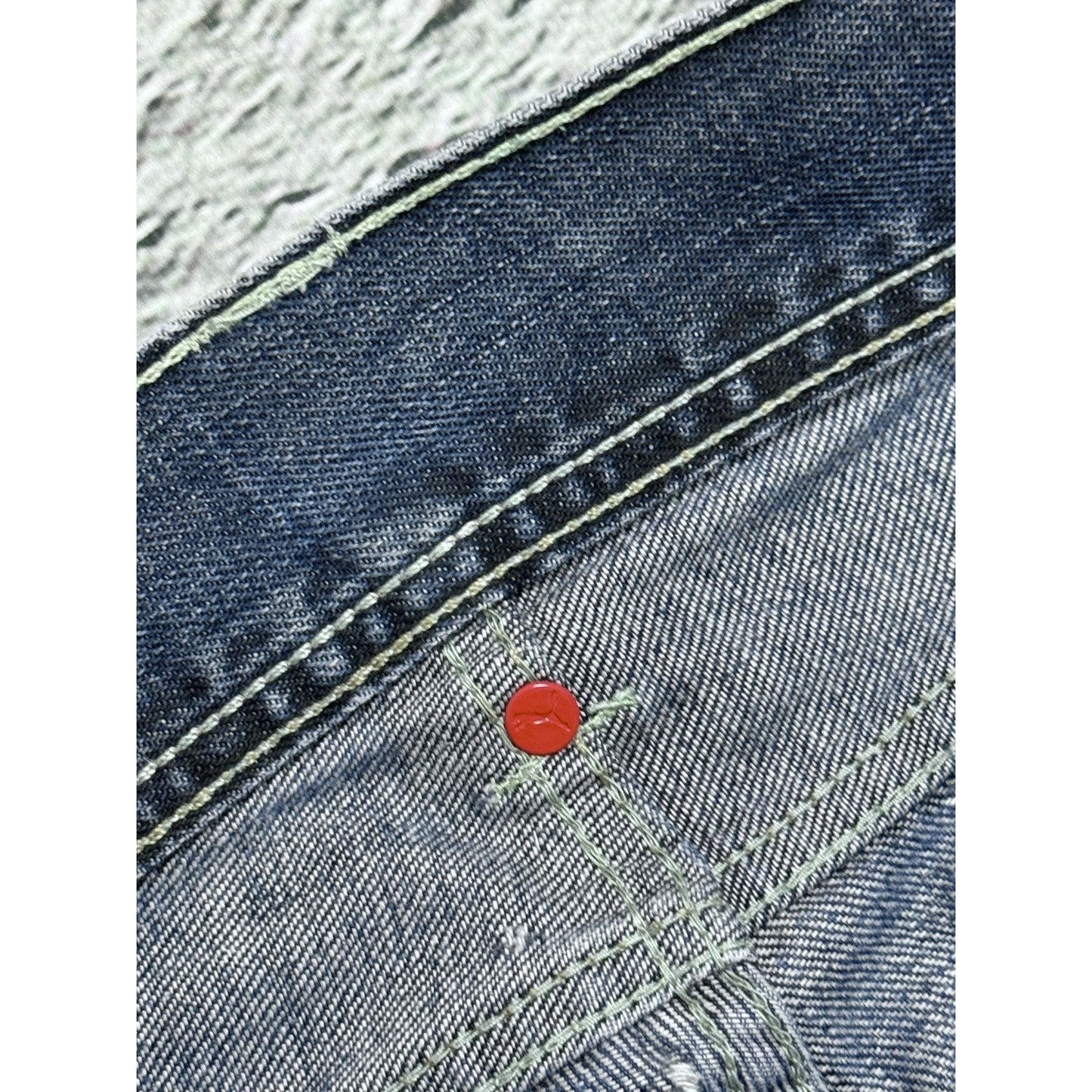 Evisu x Puma vintage navy jeans mint seagulls