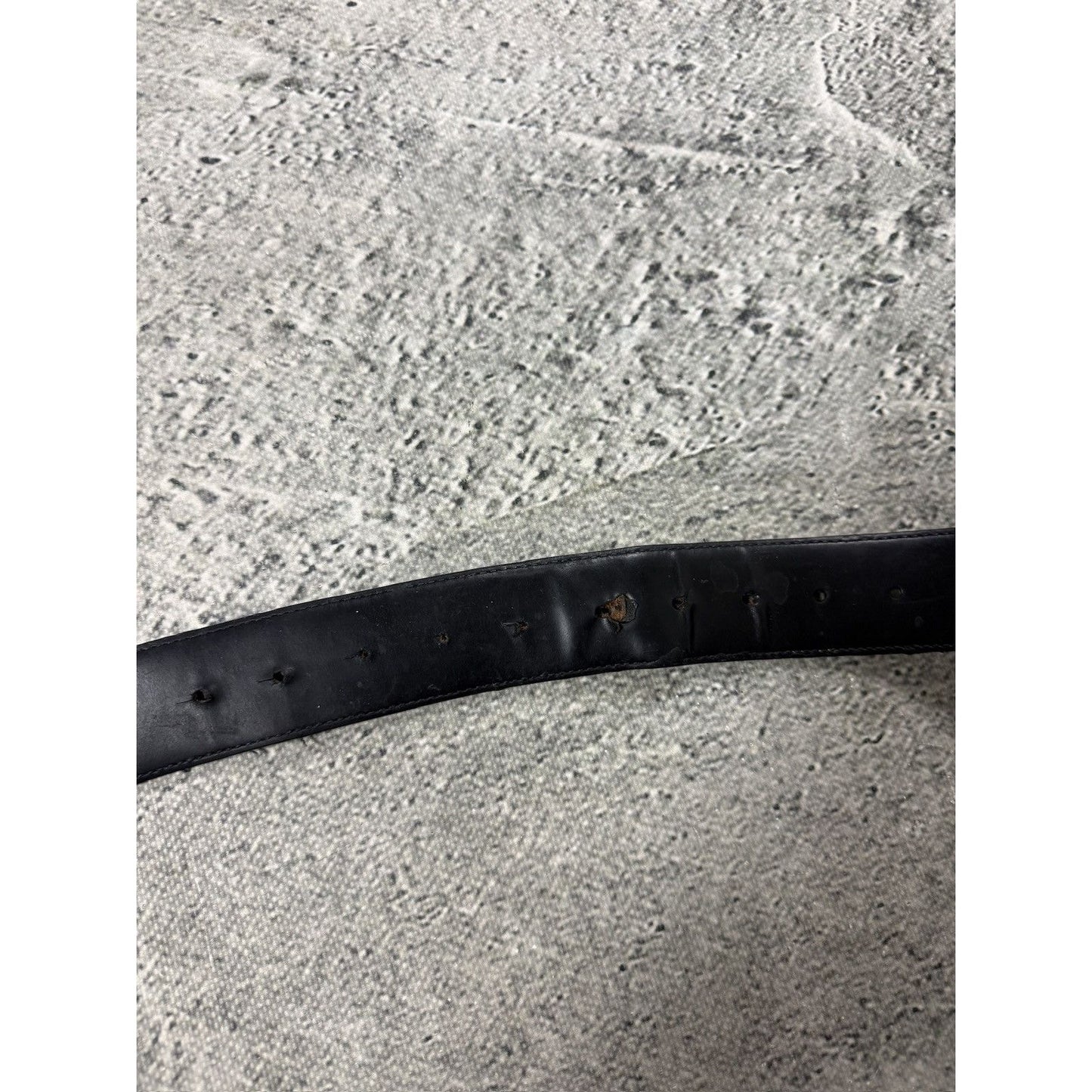 Louis Vuitton belt silver big buckle black LV monogram