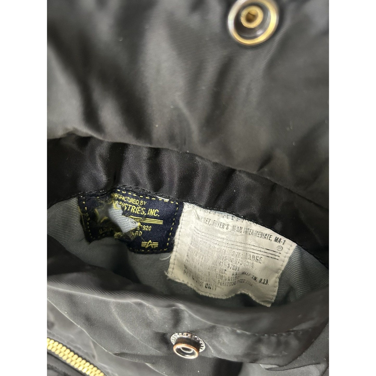 Alpha Industries vintage black bomber jacket