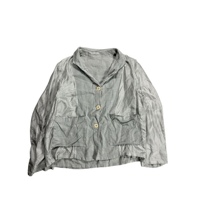 Rundholz Shirt Button-up grey with pockets