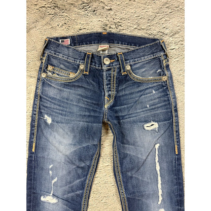True Religion jeans gold stitching Y2K Geno Big QT