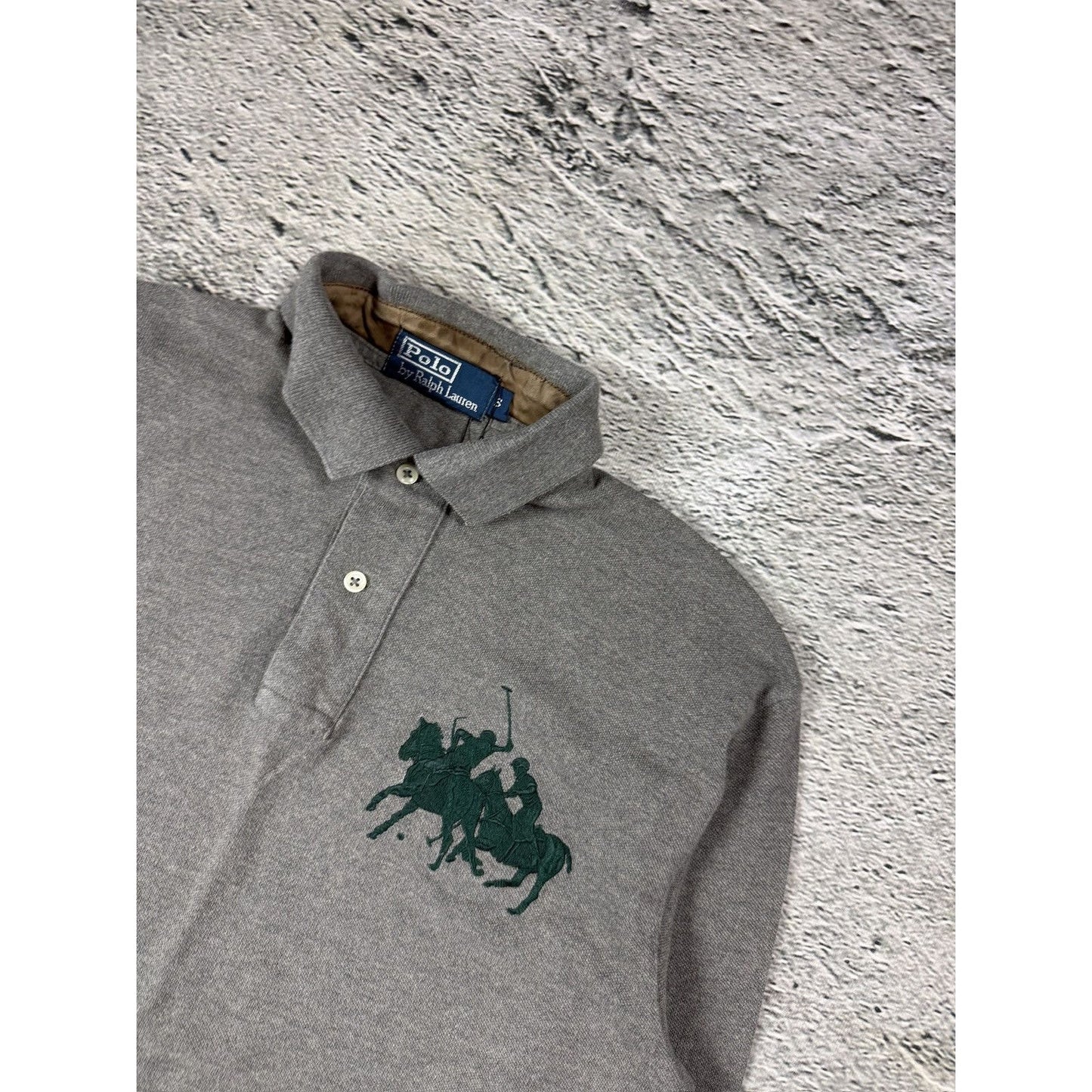 Chief Keef Polo Ralph Lauren Longsleeve gray collar