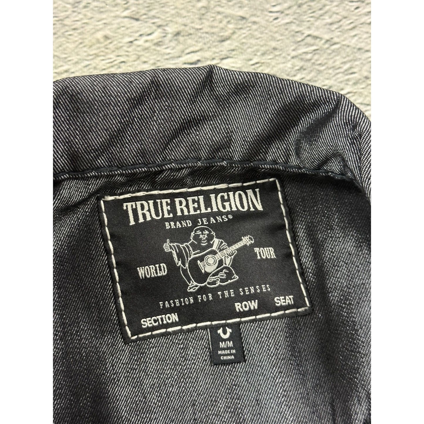 True Religion denim jacket silver black rare sample