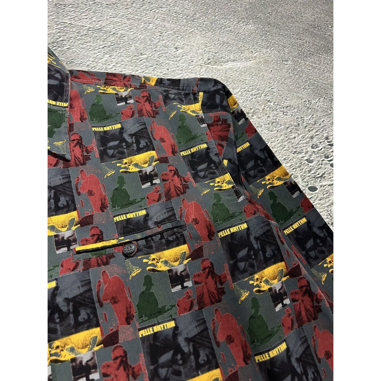 Pelle Pelle vintage full print Shirt button up music rhytm