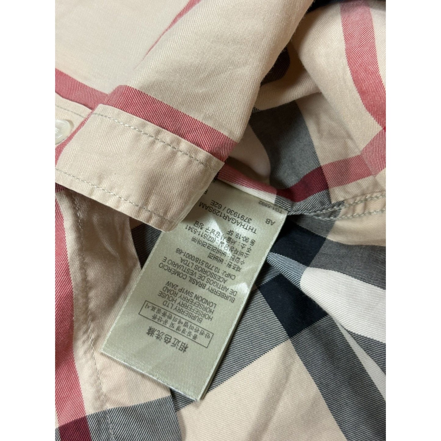 Burberry Brit Nova check monogram long sleeve shirt