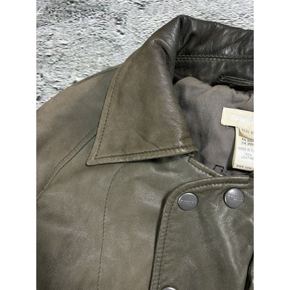 Diesel leather jacket brown vintage avant garde