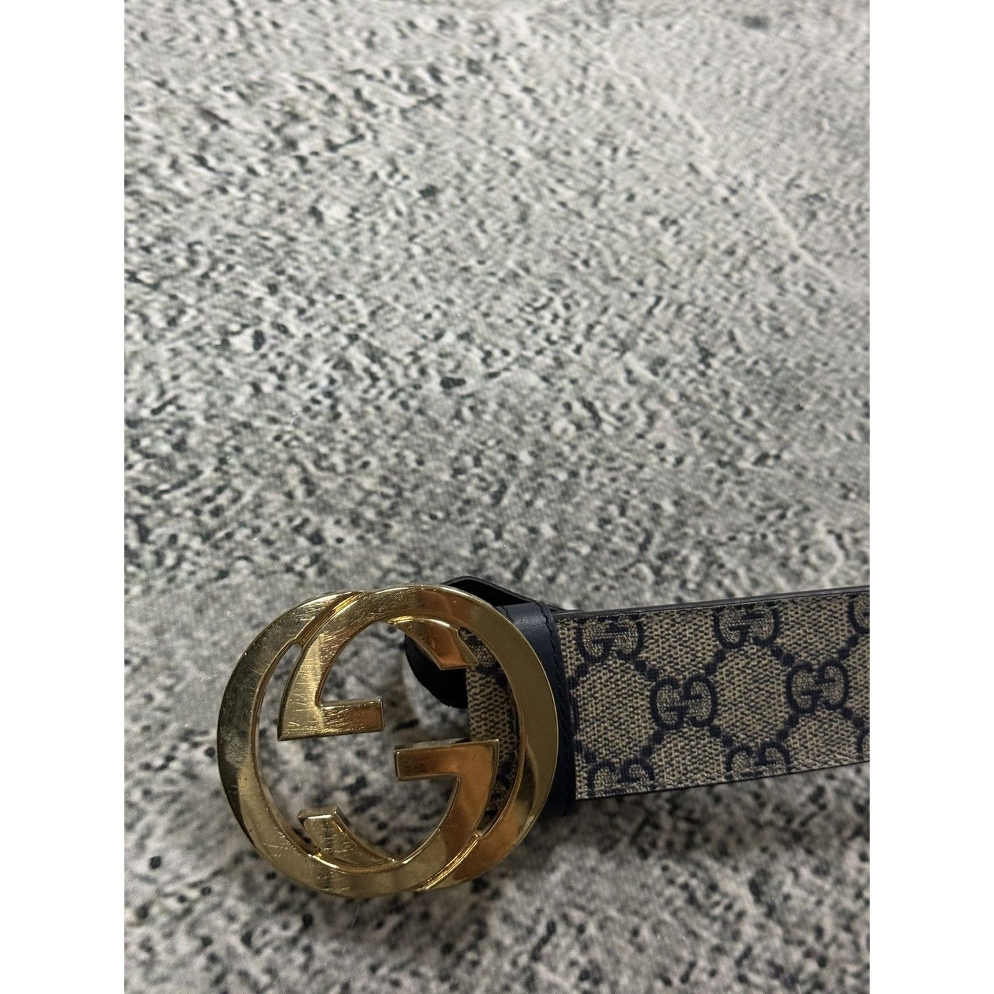 Gucci Belt monogram golden buckle