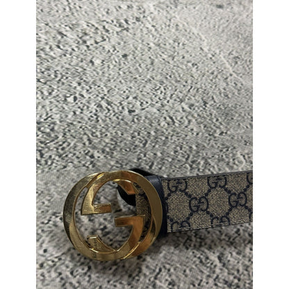 Gucci Belt monogram golden buckle