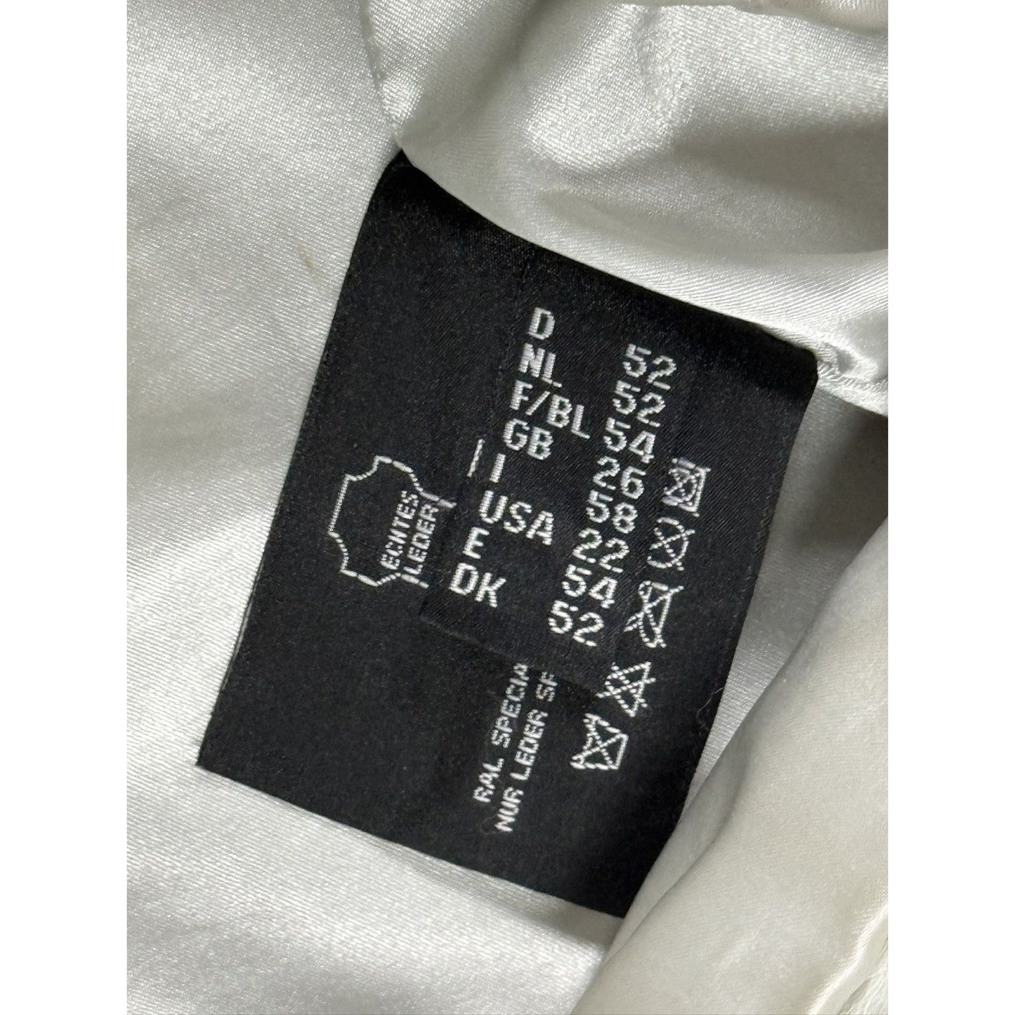 Vintage leather jacket racing white black red
