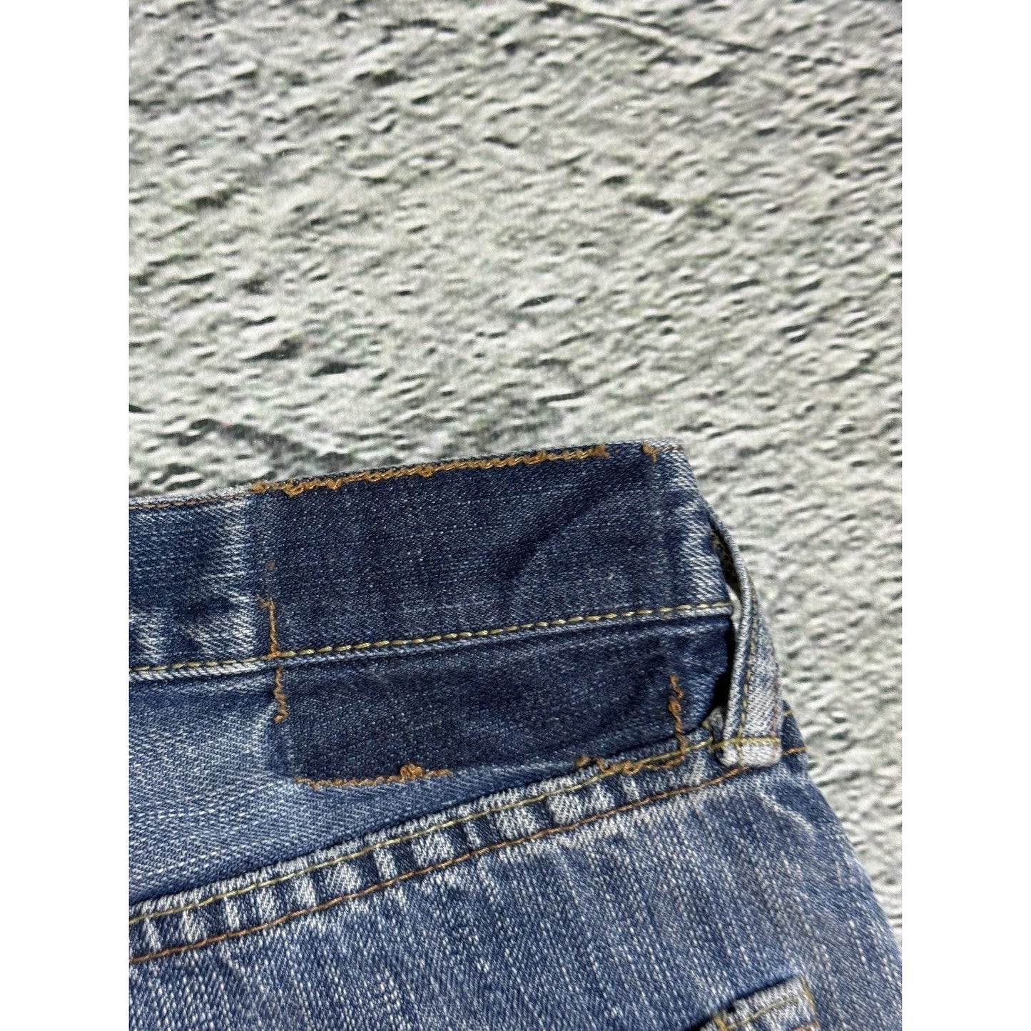 Evisu jeans daicock gold big logo embroidery selvedge denim