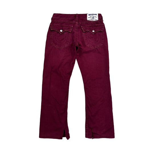 True Religion vintage jeans burgundy red straight Y2K