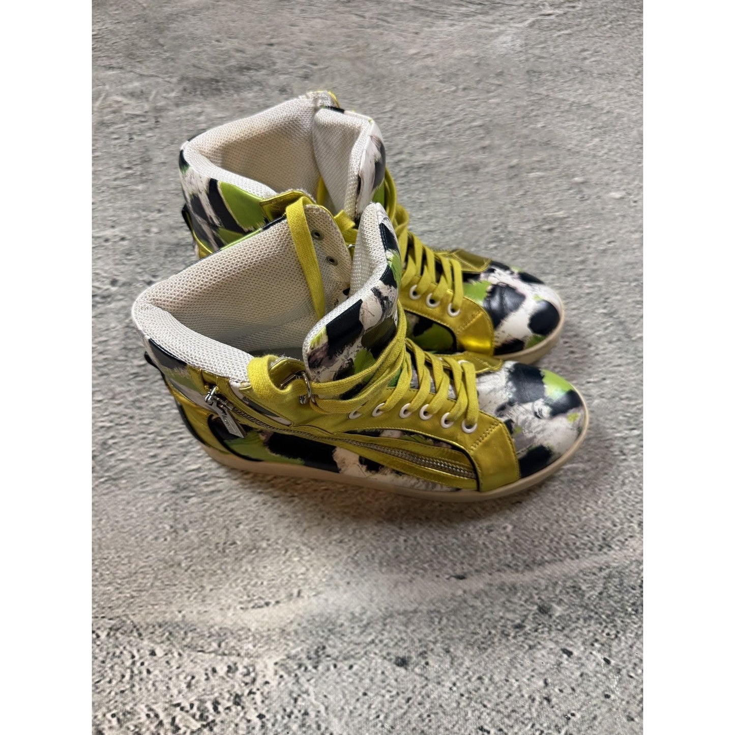 Just Cavalli high top sneakers zippers zanotti type Y2K