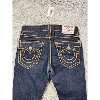 True Religion vintage Rope stitch navy raw denim golden