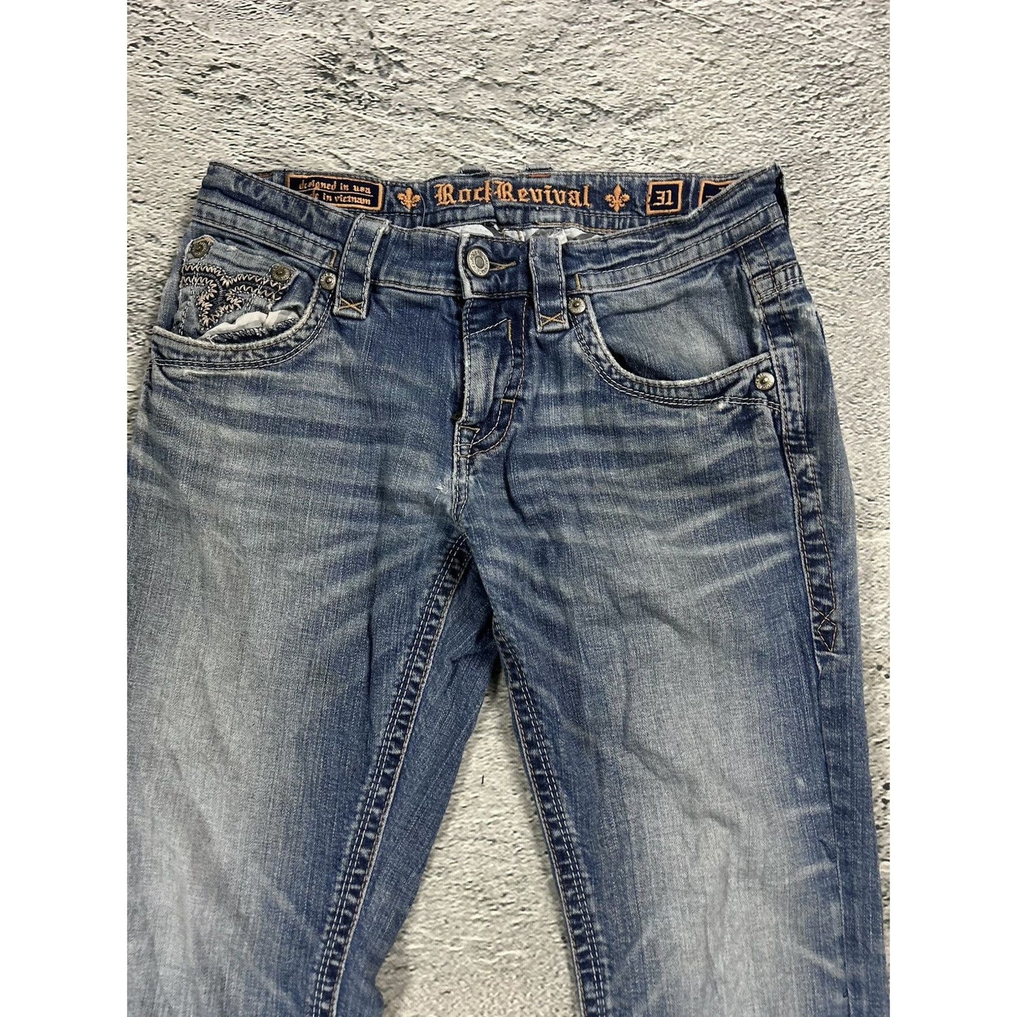 Rock Revival vintage blue jeans Y2K flared Tapy