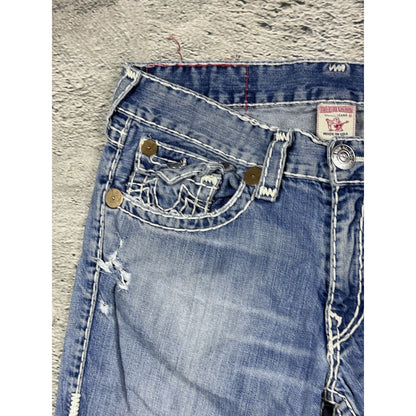 True Religion blue jeans white stitching Y2K Ricky