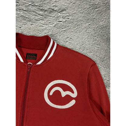 Evisu Mighty varsity jacket red big logo zip sweatshirt