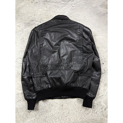 Vintage Leather Jacket Avant Garde black Kalvnappa