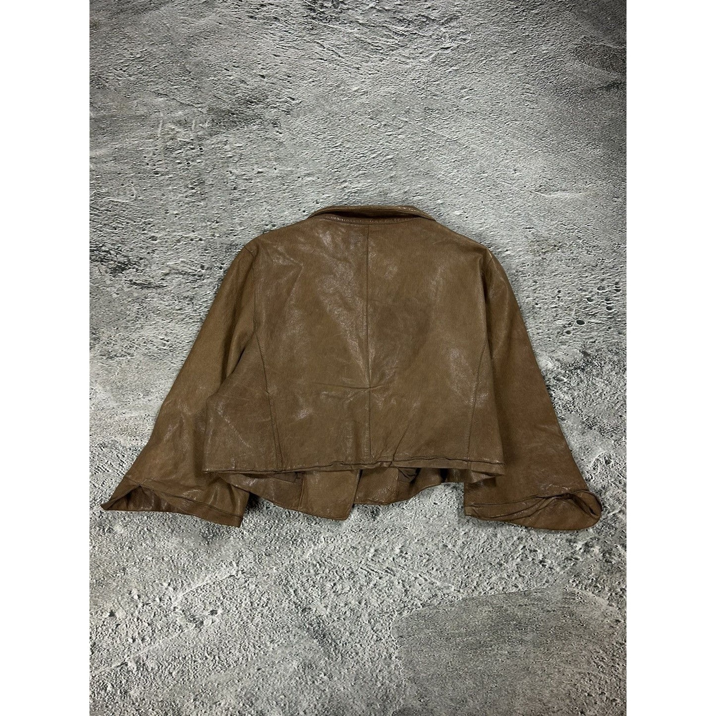 Marni lamb leather jacket ramones brown