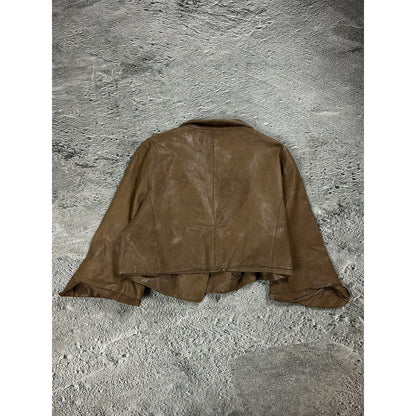 Marni lamb leather jacket ramones brown