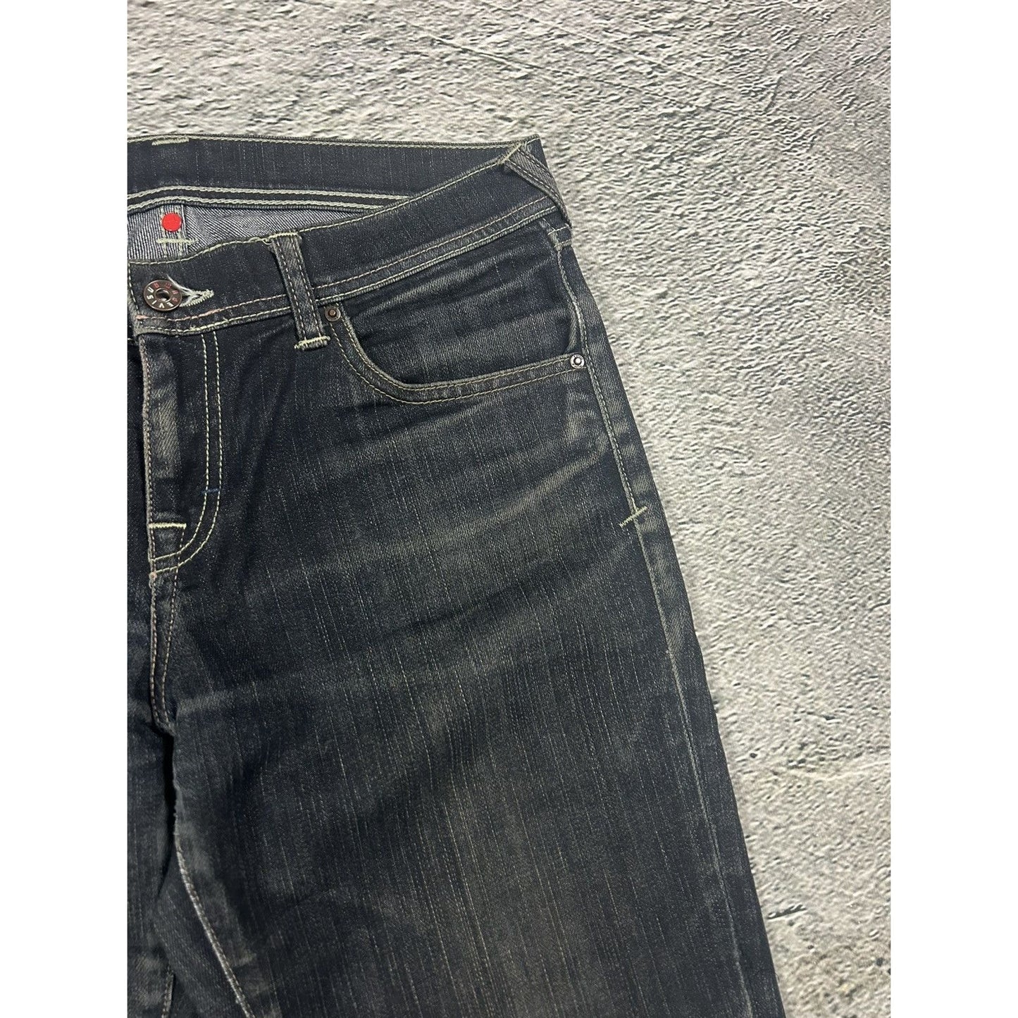 Evisu x Puma jeans vintage grey bootcut mint seagulls