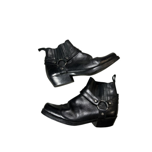 Black Leather Shoes Heels Biker Cowboy Kentucky’s Western