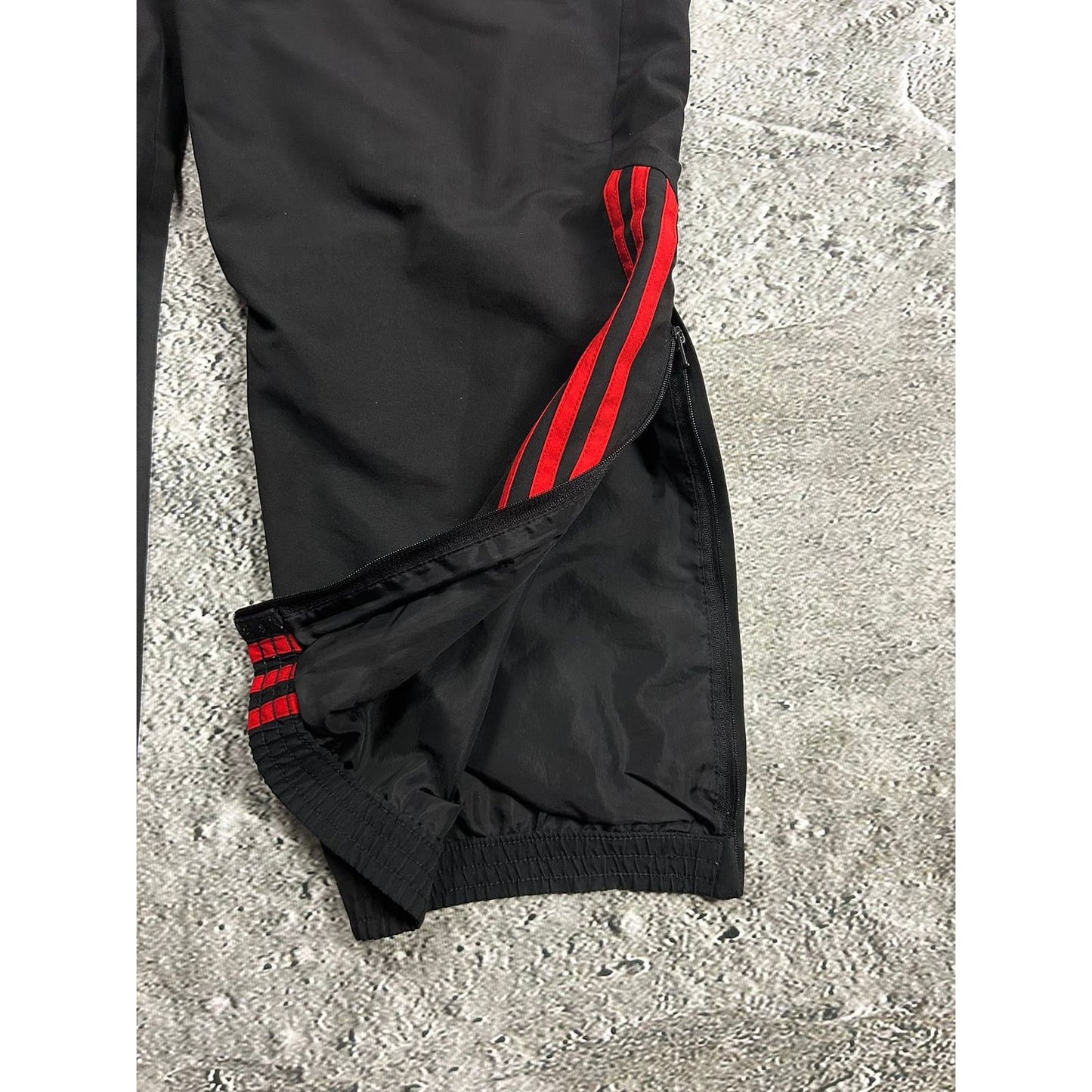 Adidas vintage black red track pants small logo 2000s