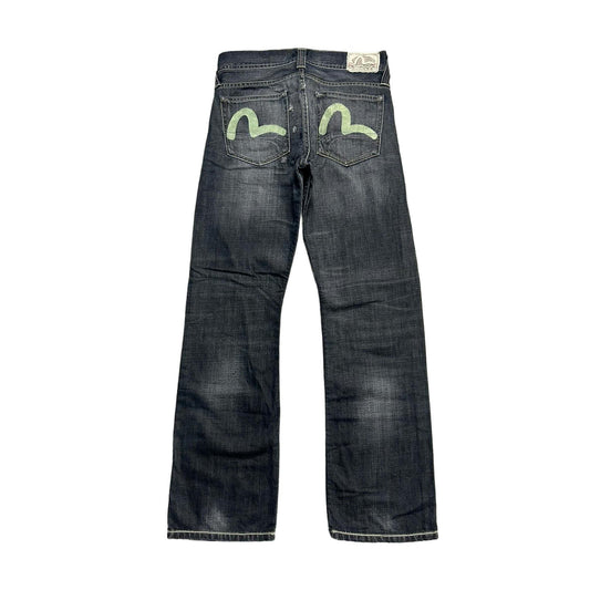 Evisu x Puma vintage grey jeans mint seagulls Y2K