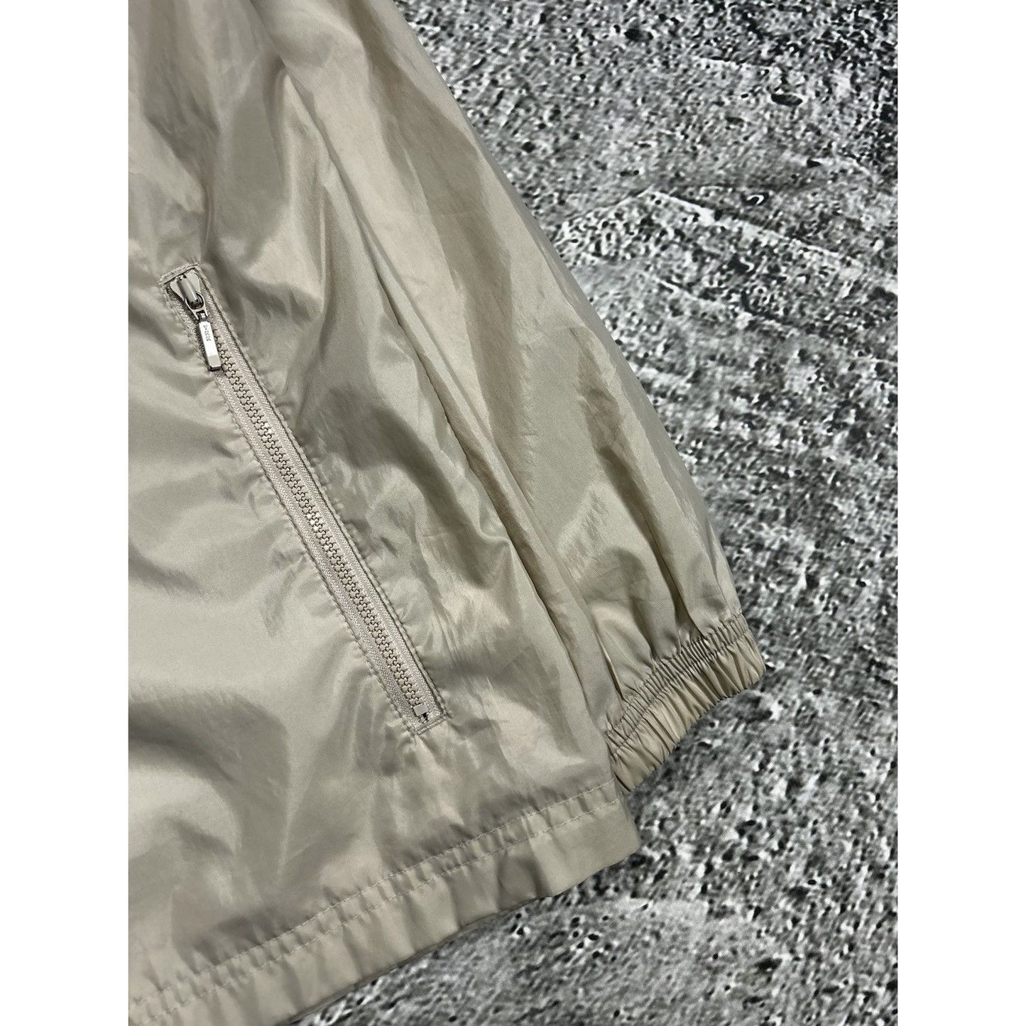 Nike track jacket nylon beige vintage drill Y2K TN