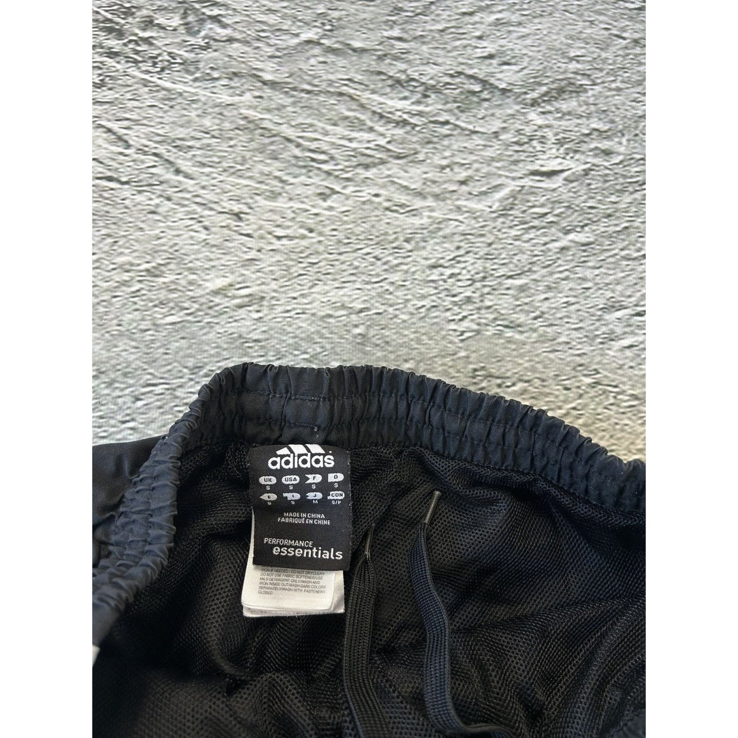 Adidas vintage black track pants small logo 2000s drill Y2K