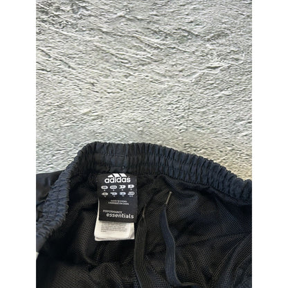 Adidas vintage black track pants small logo 2000s drill Y2K