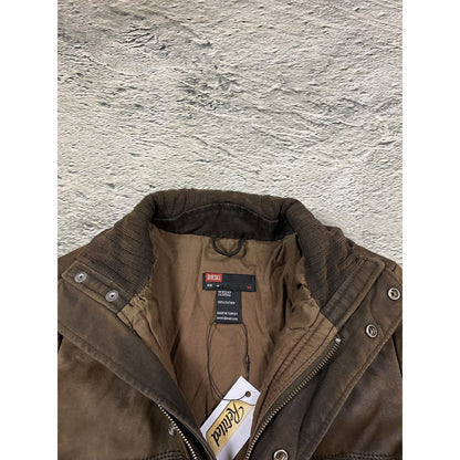 Diesel leather jacket brown vintage avant garde