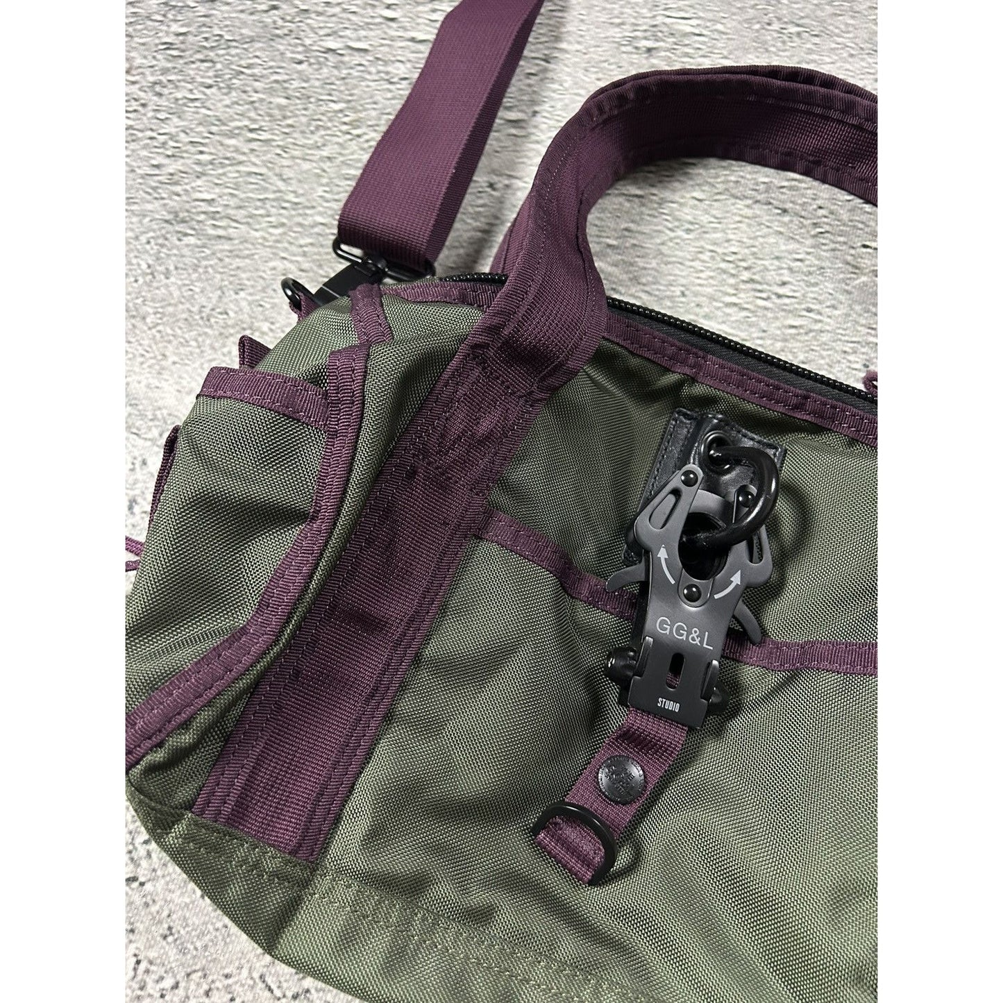 George Gina & Lucy bag khaki purple Y2K GGL Come Titikaka