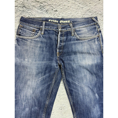 Evisu jeans vintage navy blue white seagulls Genes
